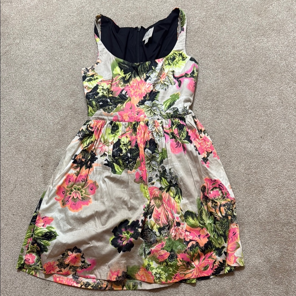 Floral Dress in Pink and Green - AK